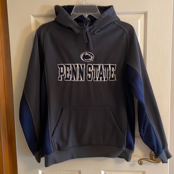 NCAA Tops - PENN STATE SWEATSHIRT/HOODIE NAVY. M WITH HAND-WARMER POCKET IN FRONT